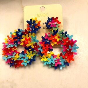 Multicolor Floral Earrings